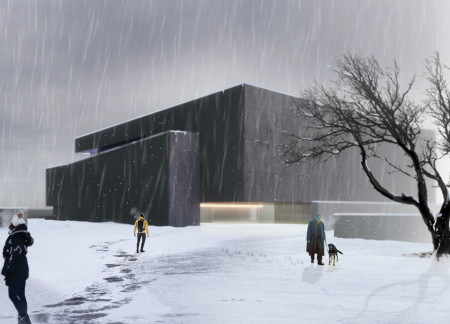 Interlocking Volumes and Elevated Spaces in a Volcanic Landscape