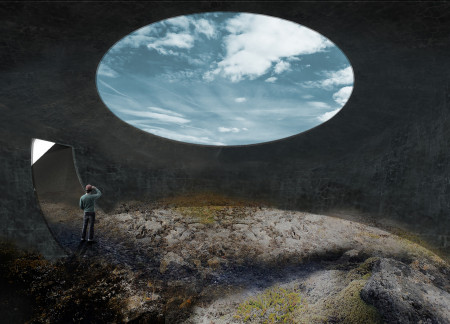 Charred Wood and Translucent Panels Shape a Geological Museum Experience