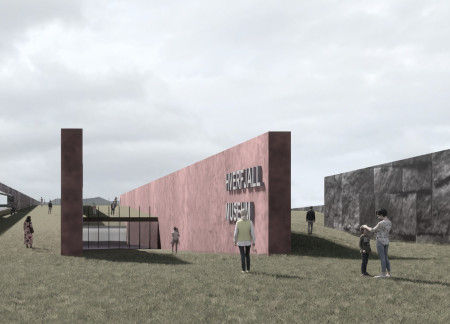 Basalt and Corten Steel Dialogue Framing Volcanic Landscapes in a Visitor Center