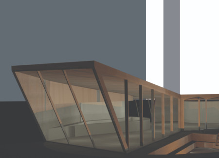 Translucent Concrete and Charred Timber in a Volcanic Landscape Visitor Center