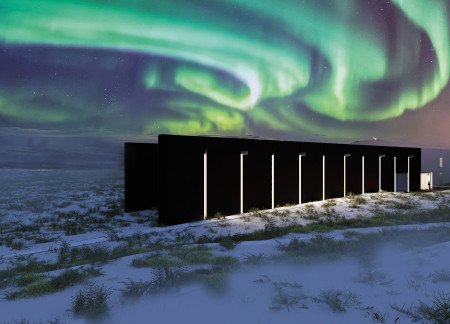 Volcanic Basalt Structure That Harmonizes with Natural Landscapes