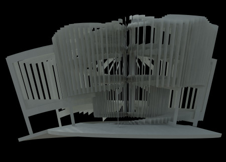 Geodesic Shell Formed by Engineered Timber and Bronze Elements