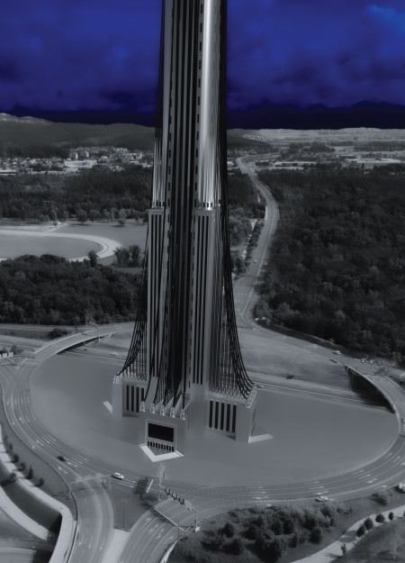 Granite Facade and Bronze Accents in an Urban Cultural Hub