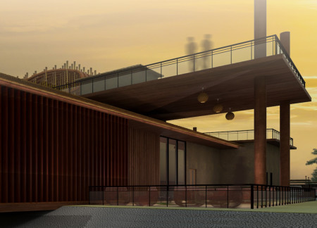 Windcatcher-Cooled Visitor Center with Sustainable Wooden Structure