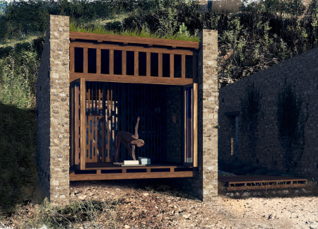 Healing Walls Constructed with Local Stone and Timber in a Natural Landscape