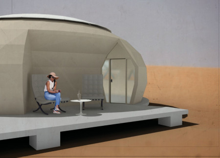 Dome-Like Lodges Crafted from Bioceramic Panels in the Arabian Desert