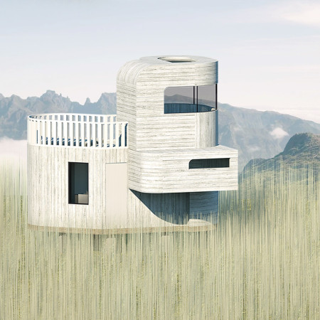 Curved Windows and Cedar Frames in a Restorative Mountain Sanctuary