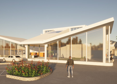 Butterfly Roof and Glass Facades Enhancing Ecological Interaction in a Visitor Center