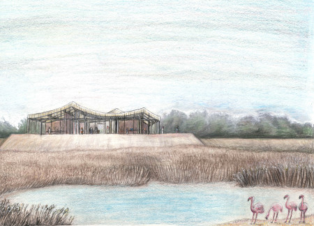 Palm Slats and Earth Tones Enhancing Ecological Education Center