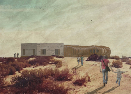 Limestone Clad Visitor Centre with Structural Insulated Panels in Wetland Reserve