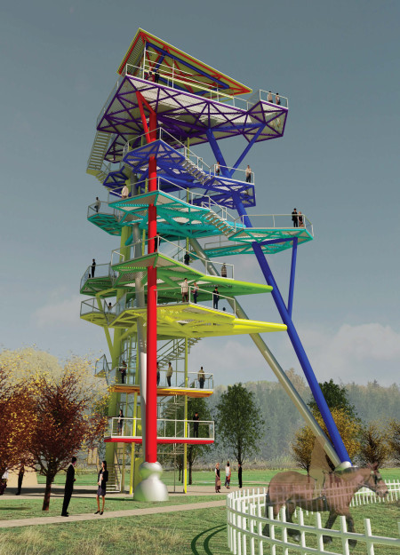 Colorful Steel Platforms Enhancing Community Connection