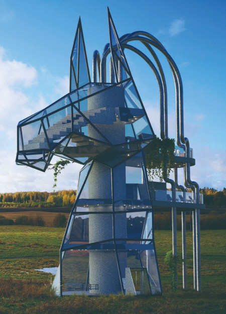 Korean Ondol Heating and Transparent Glass Highlight Nature-Connected Observatory