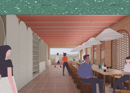 Curved Rammed Earth Structure Overlooking Vibrant Vineyards