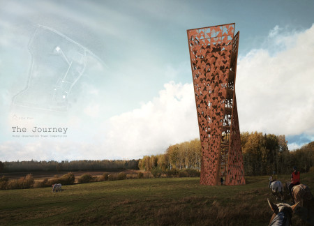 Corten Tower Embracing Jumis Symbolism in Latvia's Landscape