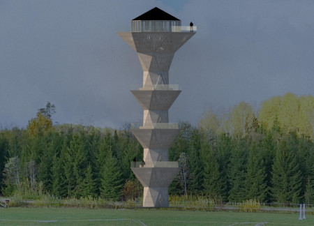 Galvanized Structure with 360-Degree Views and Platowood Elements