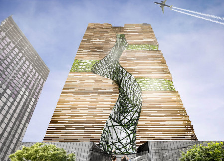 Vertical Greenery and Kinetic Facade Redefining Urban Office Spaces