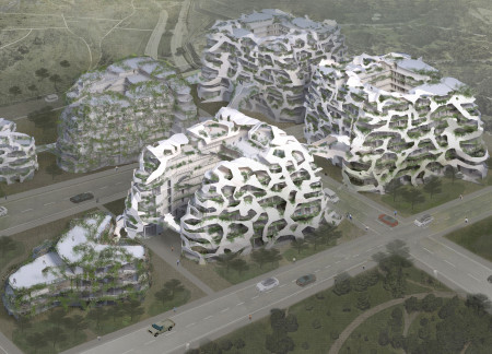 Wooden Mesh Integration with Reinforced Concrete in Community-Centric Living