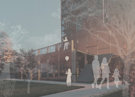 Vertical Gardens Intertwined with Circulation Ribbon in a Parametric Skyscraper