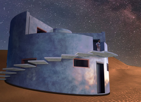 Cross-Ventilated Skylights and Terrazzo Floors in Sustainable Desert Habitats