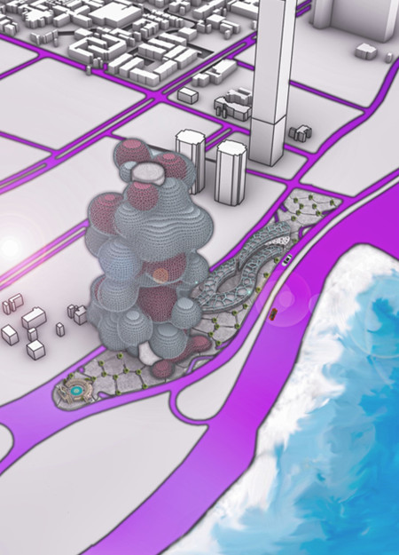 Tessellated Facade Inspired by Sea Foam in Community-Centered Skyscraper