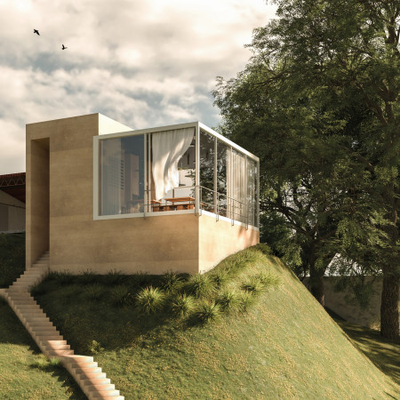 Panoramic Tasting Experience in Rammed Earth Structures