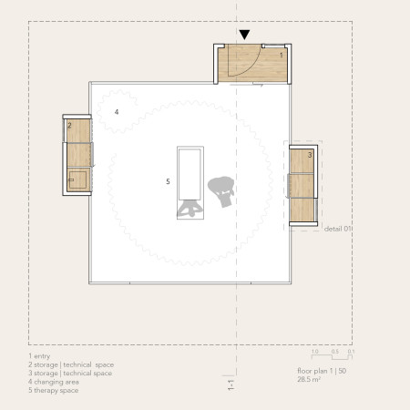Suspended Platform Surrounded by Glass in a Meditation Retreat