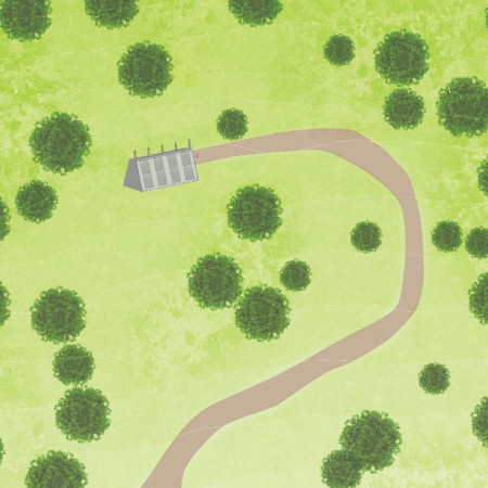 Elevated Cabin with Steel Columns and Panoramic Views for Contemplation