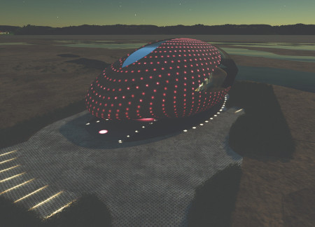 Fluid Forms and Sustainable Solutions Through Cross-Laminated Timber and Charred Shingles