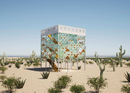 Fractal Geometry Panels Enhance Desert Living Experience