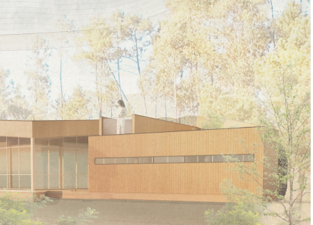 Bamboo Cladding and Cork Insulation in a Nature-Integrated Yoga Space