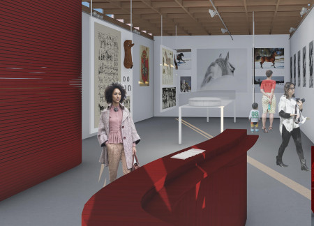 Curvilinear Form Crafted from Cross Laminated Timber Panels in a Cultural Hub