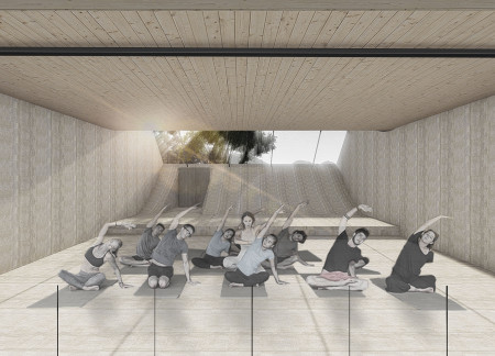 Charred Wooden Shingles and Natural Light Define a Community-Centric Space