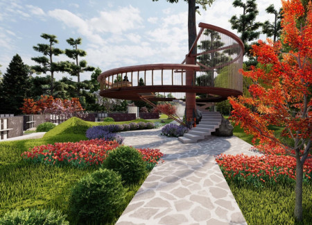 Granite Chambers Surrounded by Waterfalls for Reflective Mourning