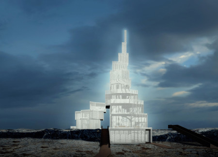 Charred Wooden Shingles and Green Roofs Defining a Sustainable Mixed-Use Environment