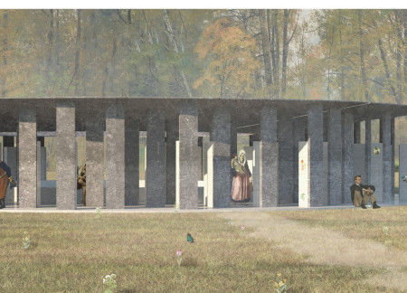 Cylindrical Sanctuary Crafted from Granite with Seasonal Ecological Connections