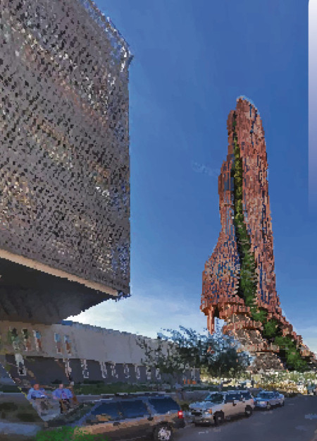 Framing Mountain Views with Glass and Concrete in the Desert Landscape