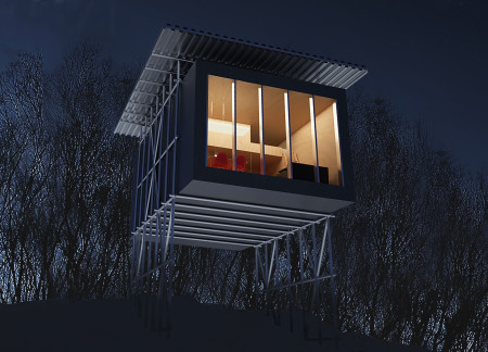 Laminated Timber Microhome with Hydroponic Systems