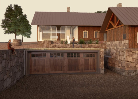 Biodiversity-Friendly Studio with a Green Roof and Local Wood