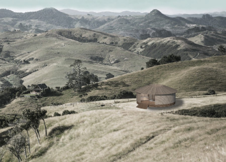 Rotating Walls and Charred Shingles Create an Intimate Retreat in Cross-Laminated Timber