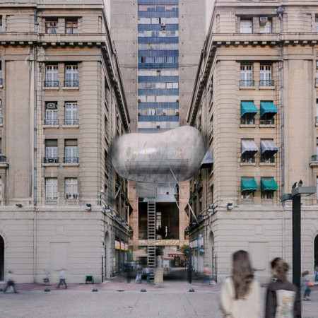 Inflatable Microhome Crafted from Recycled Plastic for Urban Living