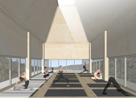 Rubble Masonry Framework Embraces Natural Light for Wellness Retreat