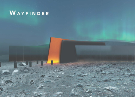 Reflective Aluminium Panels Framing Volcanic Landscapes in a Visitor Center