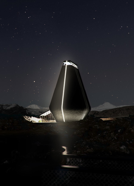 Integration of Concrete Shells and a Geological Crack in the Icelandic Landscape