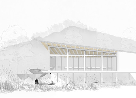 Charred Timber Facade and Cross-Laminated Structure Define Community Space