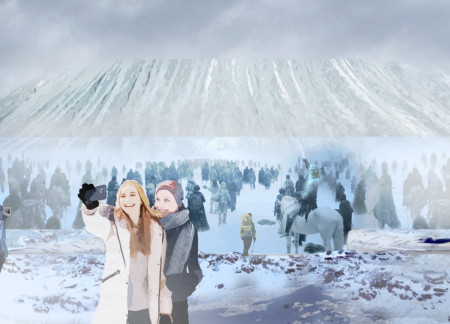 Video Walls and Hydronic Heating in a Coffee Haven at Hverfjall