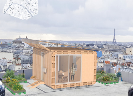 Mushroom Insulation and Recycled Pallets Elevate Urban Microhousing