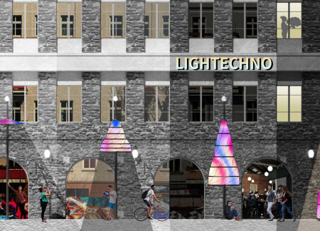 Translucent Polyester Booth with Interactive Lightplay Functionality