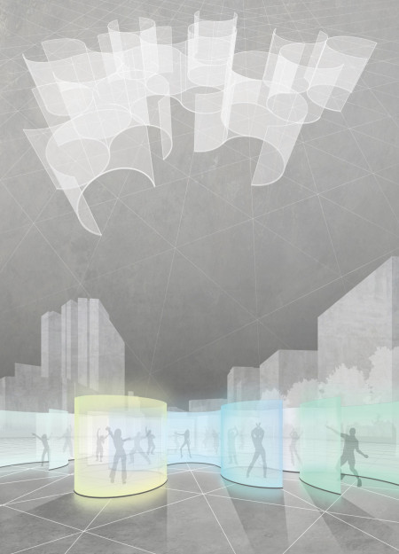 Curved Plexiglass Dance Modules for Safe Social Interaction