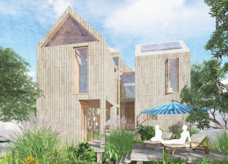 Modular Living Spaces with Integrated Greenery and Customizable Pod Configurations