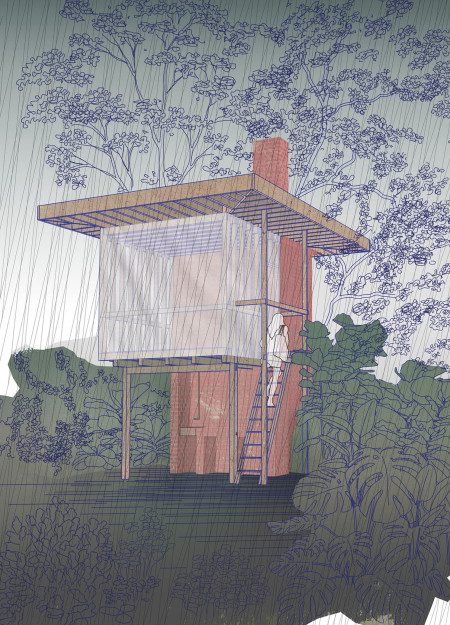 Elemental Living with Cambodian Bricks and Water Collection in a Mountain Retreat